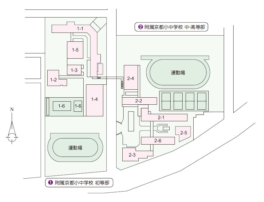 附属京都小中学校マップ